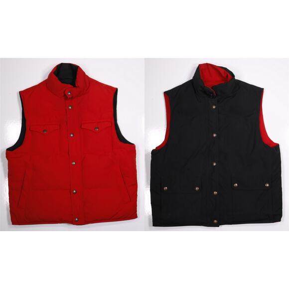 Polo Ralph Lauren Mens Reversible Puffer Down Vest Jacket Red